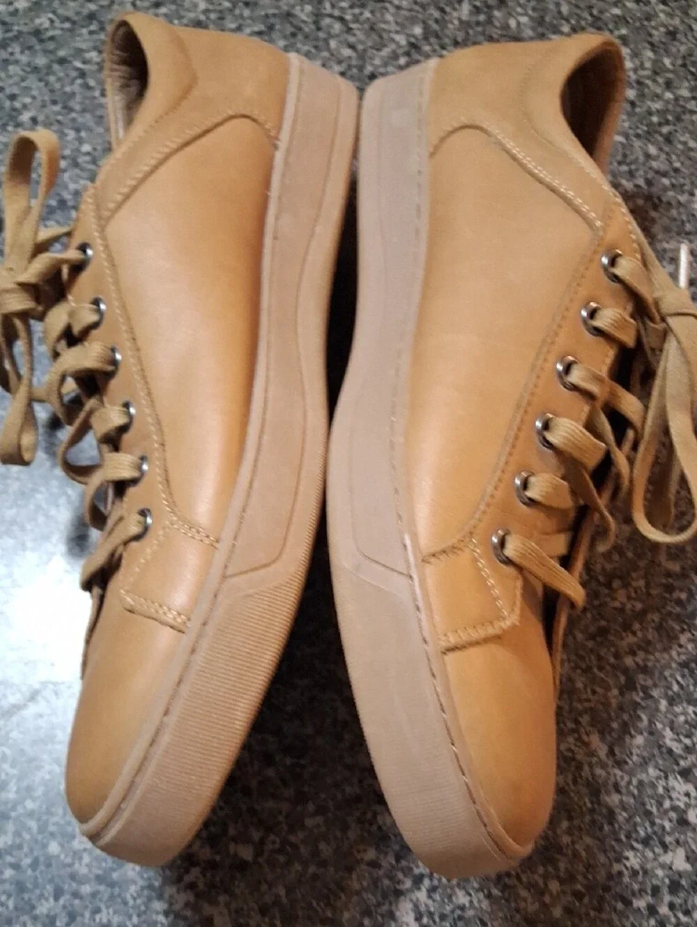 J&M Men's Lace-Up Sneakers in Tan Size 9M